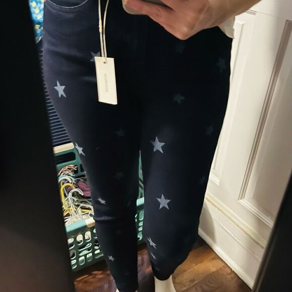 Warp + Weft MPX Milan High Rise Skinny Jeans Star Patterned Dark Blue 28 NWT - Picture 8 of 11